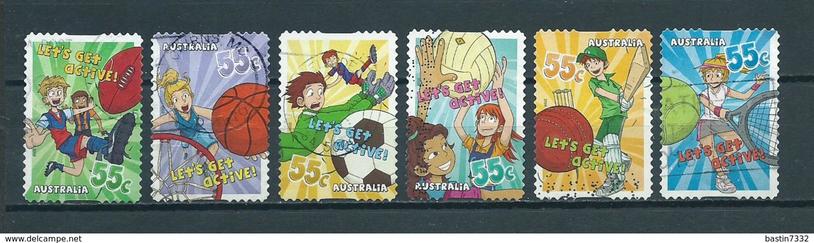 2009 Australia Complete Set Let's Get Active,self-adhesive Used/gebruikt/oblitere - Gebruikt