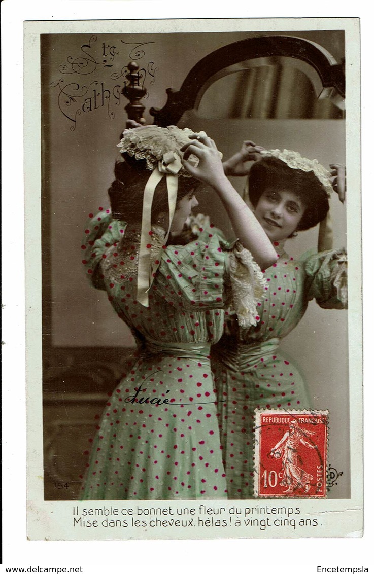 CPA - Carte Postale-France-Fantaisie-Femme Et Son Chapeau Ste Catherine-VM2508 - Sainte-Catherine