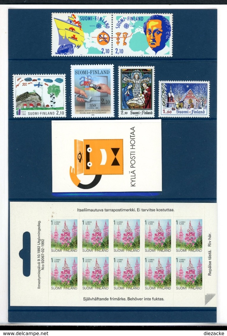 Finnland Jahresmappe Briefmarken Und Markenheftchen 1992 Postfrisch MNH (OZ2533 - Ungebraucht