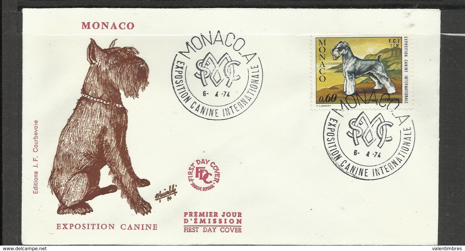 Monaco FDC YT 963 C Chien Dog  Hund Perro Hundo Pies - Chiens