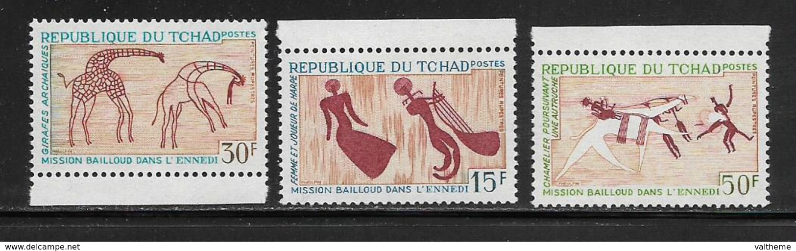 TCHAD  ( AFTC - 108 )   1967   N° YVERT ET TELLIER   N° 146/148   N** - Tchad (1960-...)