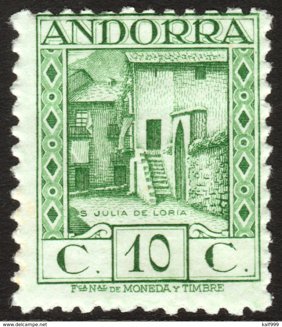 ~~~ Spanish Andorra Andorre 1929 - Julia De Loria  - Perf 11½  - A000,836 - Mi. 17 B ** MNH - CV 17.00 Euro    ~~~ - Ongebruikt