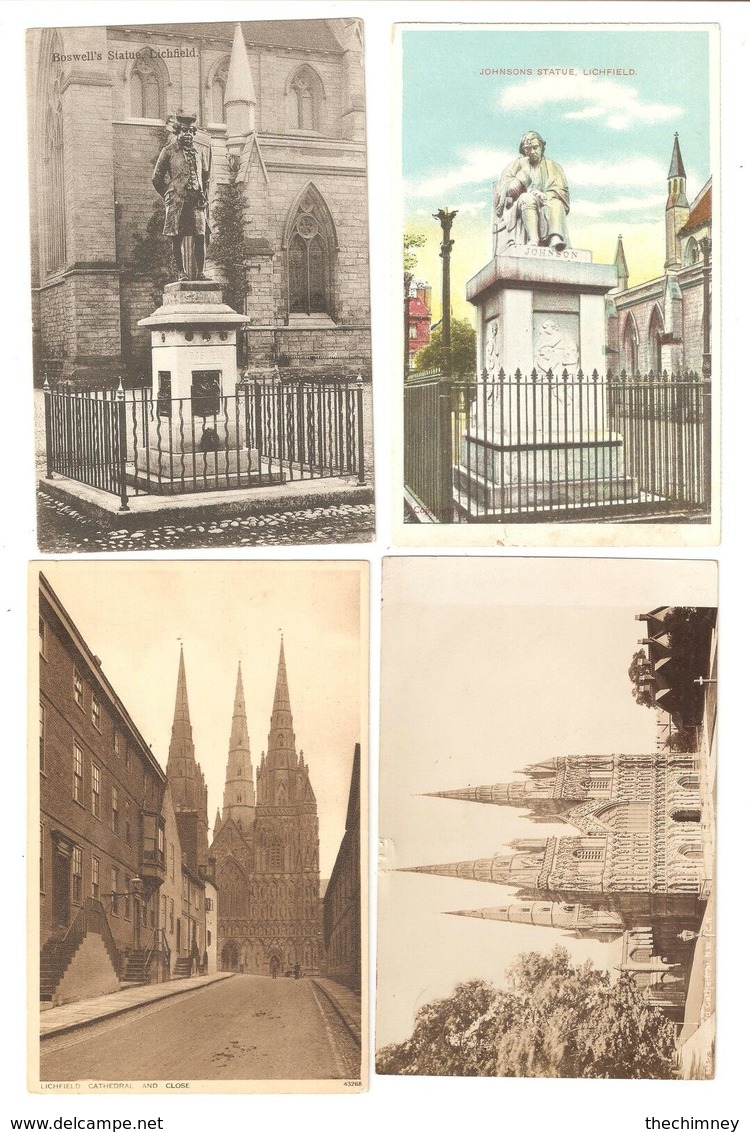 FOUR LITCHFIELD STAFFORDSHIRE POSTCARDS - Other & Unclassified