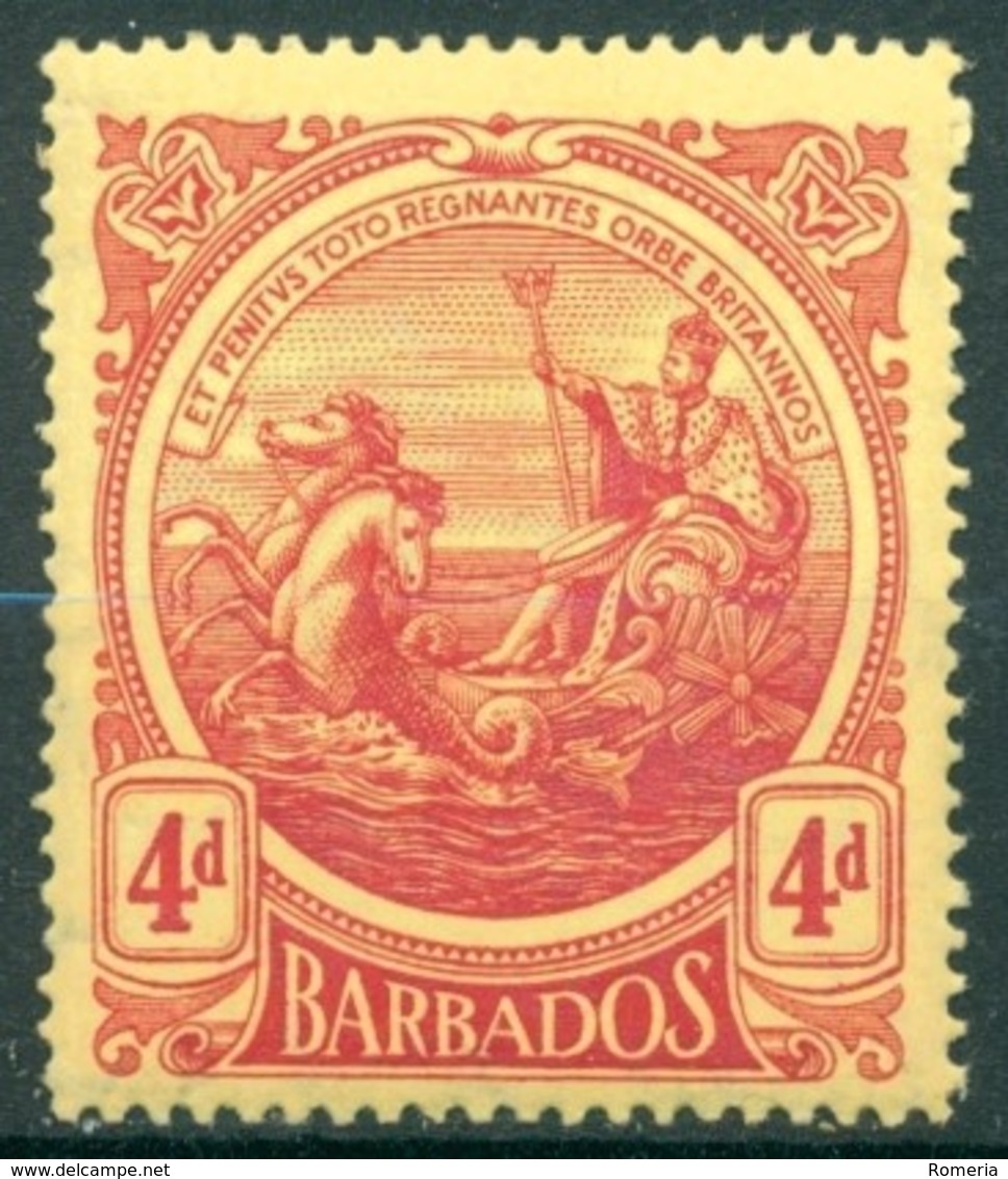 Barbades - 1916-1918 - Yt 109 - Série Courante - * TC - Barbados (...-1966)