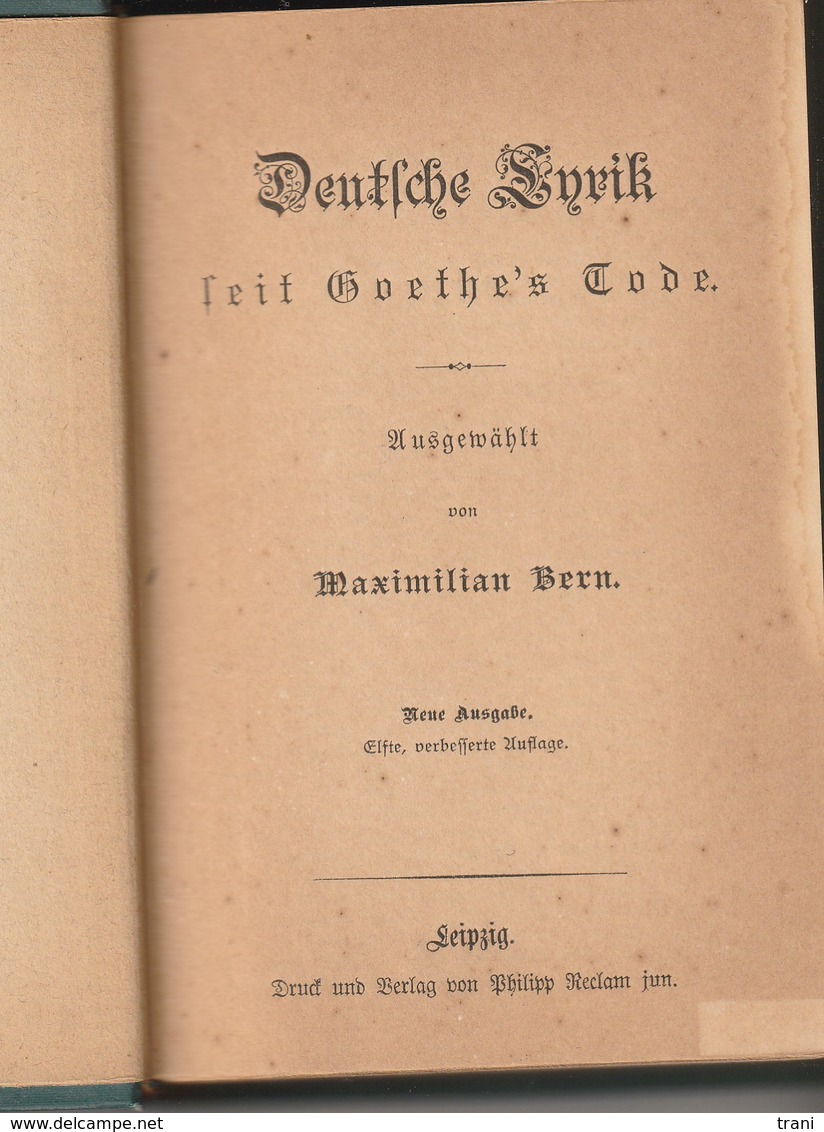 DEUTFCHE ENRIK - FEIT GOETHE'S CODE - Libri Vecchi E Da Collezione