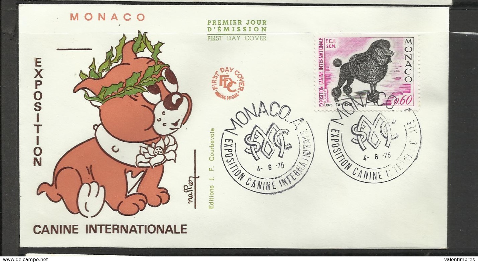 Monaco FDC YT 1037 B  Chien Dog  Hund Perro Hundo Pies - Chiens