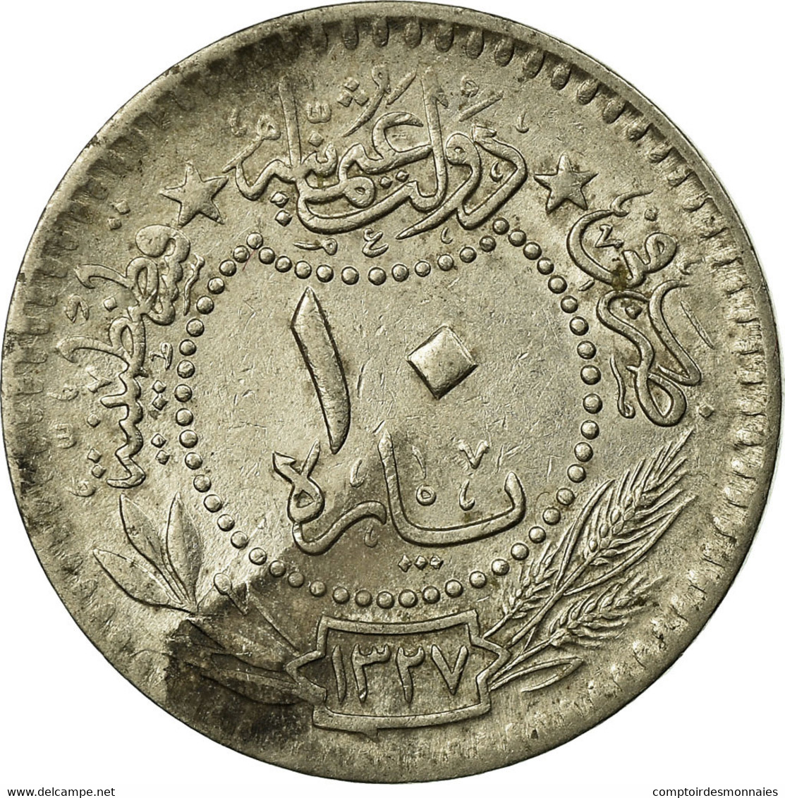 Monnaie, Turquie, Muhammad V, 10 Para, 1911, Qustantiniyah, TTB, Nickel, KM:760 - Turquie