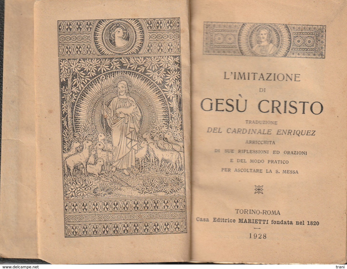 L'IMITAZIONE DI GESU' CRISTO - Libri Antichi