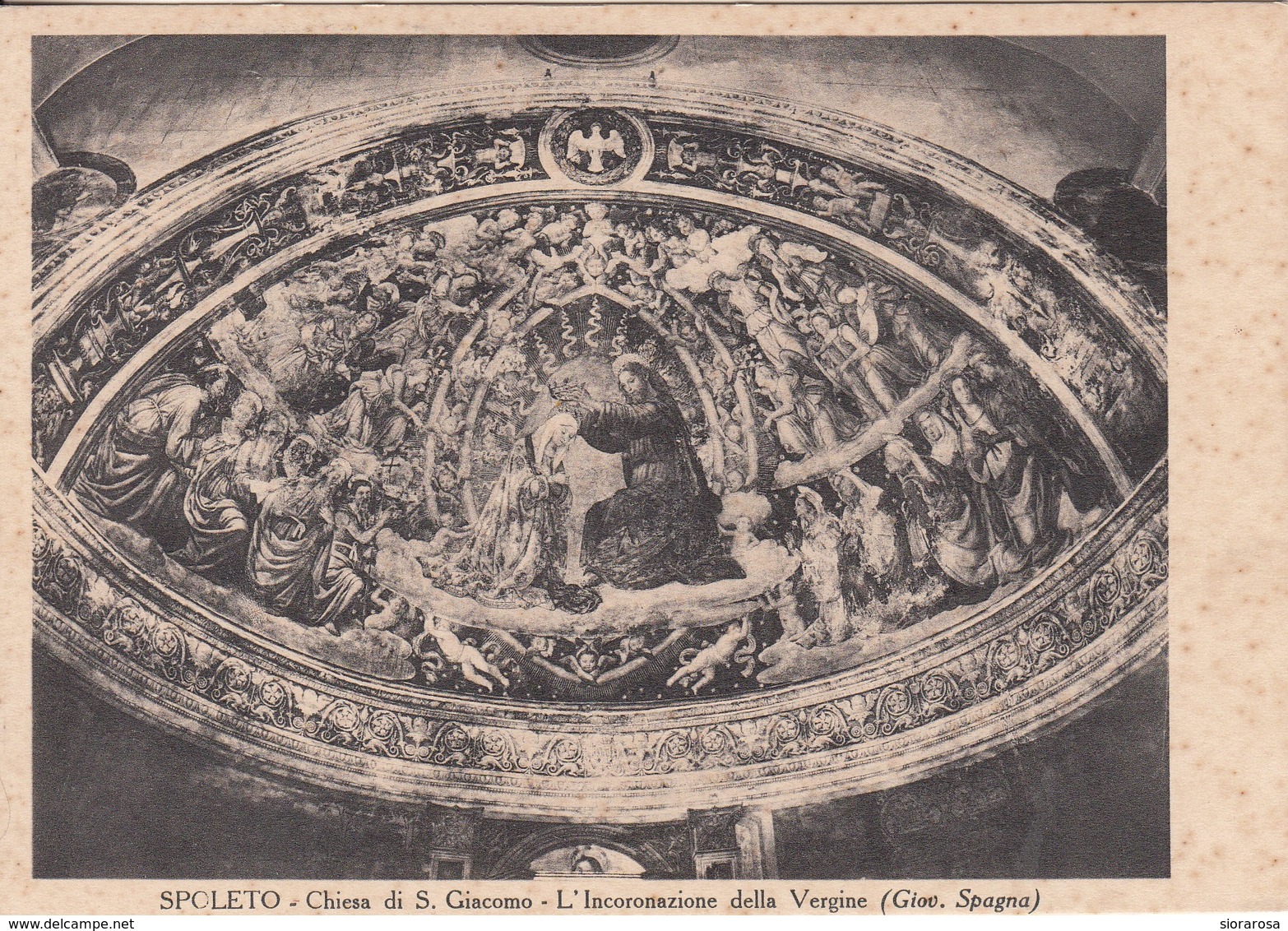 Perugia Spoleto Chiesa Di San Giacomo - L' Incoronazione Della Vergine (Giovanni Spagna) - Maagd Maria En Madonnas