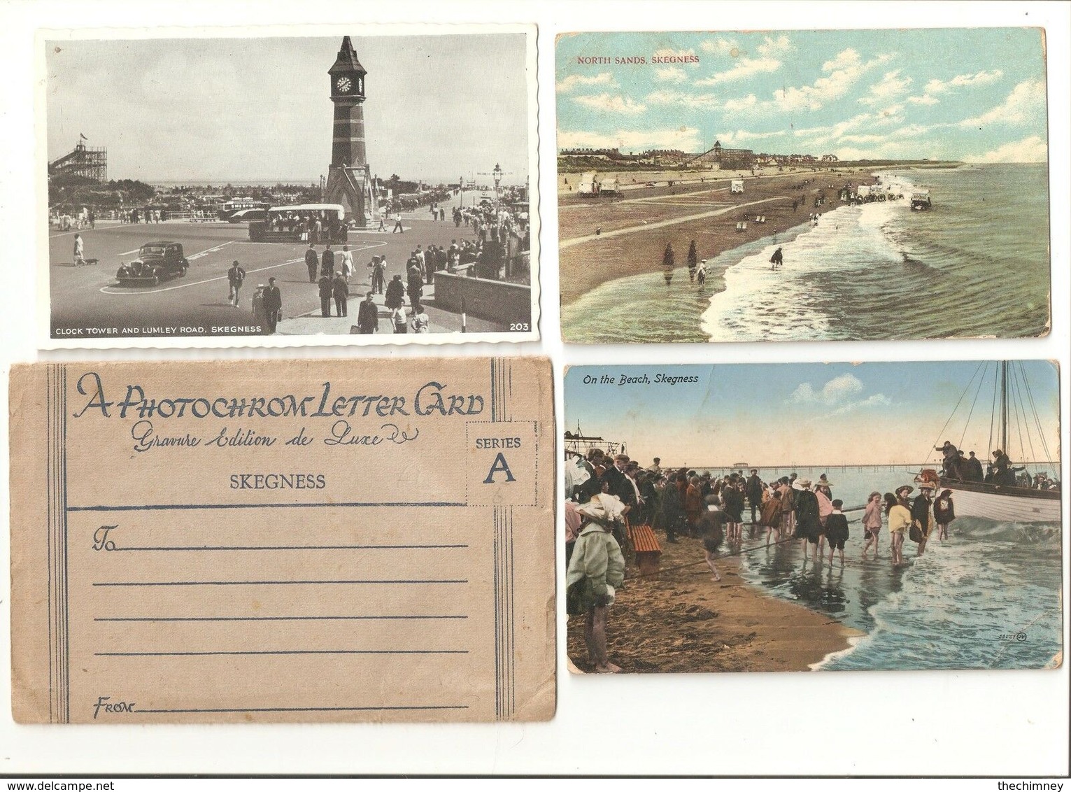 FOUR SKEGNESS LINCOLNSHIRE ONE IS A LETTERCARD - Autres & Non Classés