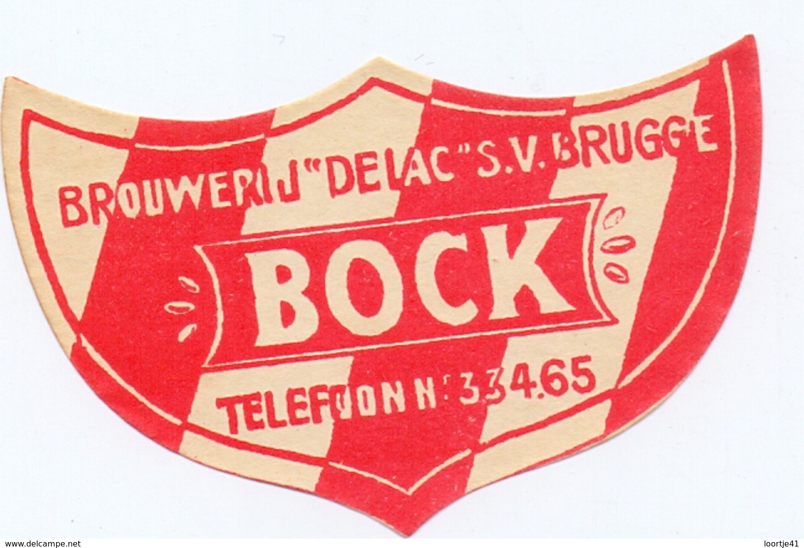 Etiket Etiquette - Bier Bière - Bock - Brouwerij De Lac - S.V. Brugge - Bière