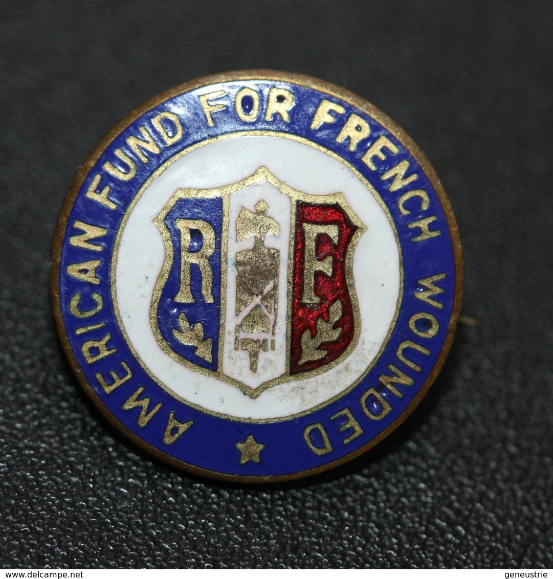 WW1 Rare Insigne De Poilu 1917 "American Fund For French Wouded" Aide Américain Aux Blessés Français - WWI - 1914-18