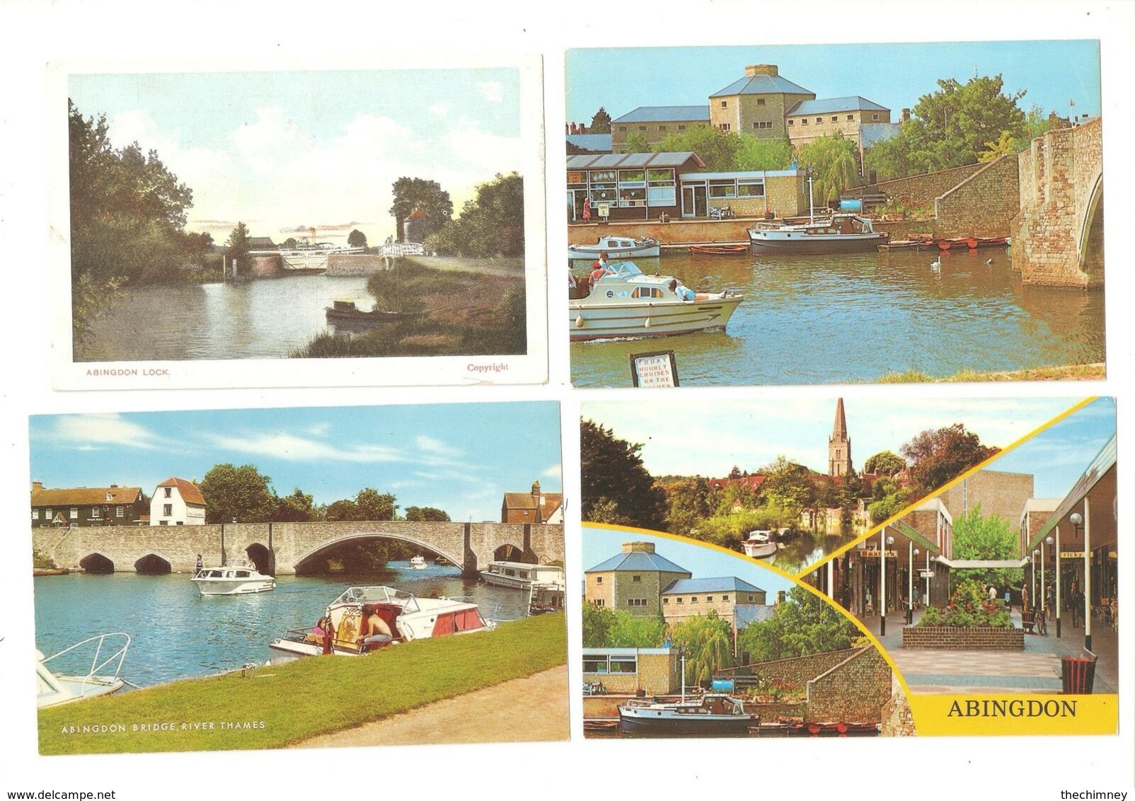 FOUR ABINGDON OXFORDSHIRE POSTCARDS - Otros & Sin Clasificación