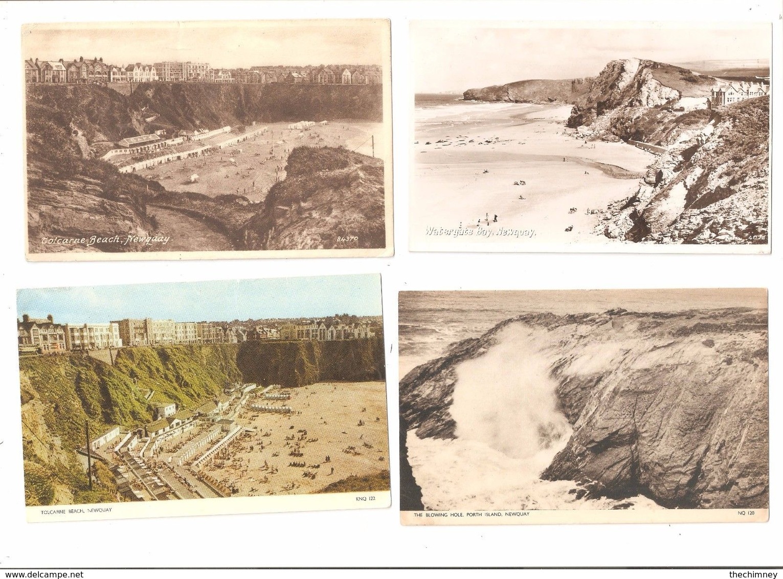 FOUR NEWQUAY CORNWALL POSTCARDS - Newquay