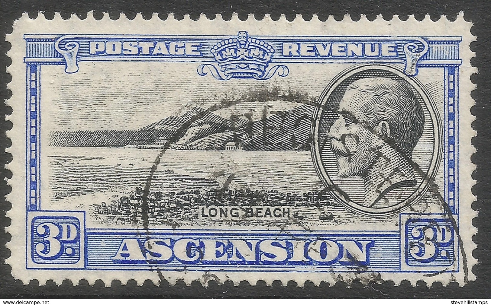 Ascension. 1934 KGV. 3d Used. SG 25 - Ascension