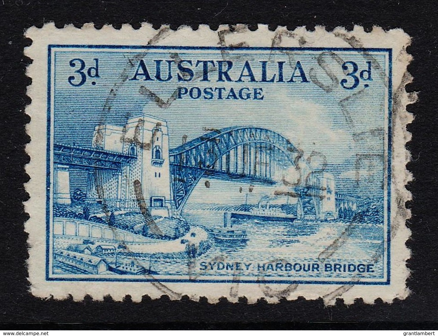 Australia 1932 Sydney Harbour Bridge 3d Postally Used - See Notes - Used Stamps