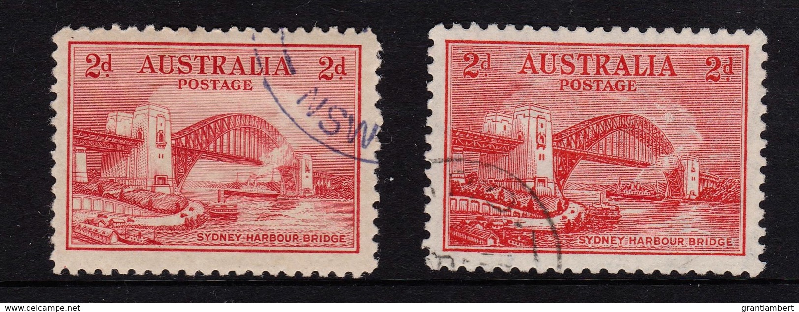 Australia 1932 Sydney Harbour Bridge 2d Litho. & Typo. CTO - Used Stamps