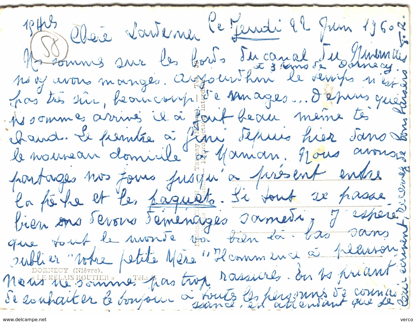 Carte Postale Ancienne De DORNECY - Le Relais ROUTIER - Autres & Non Classés