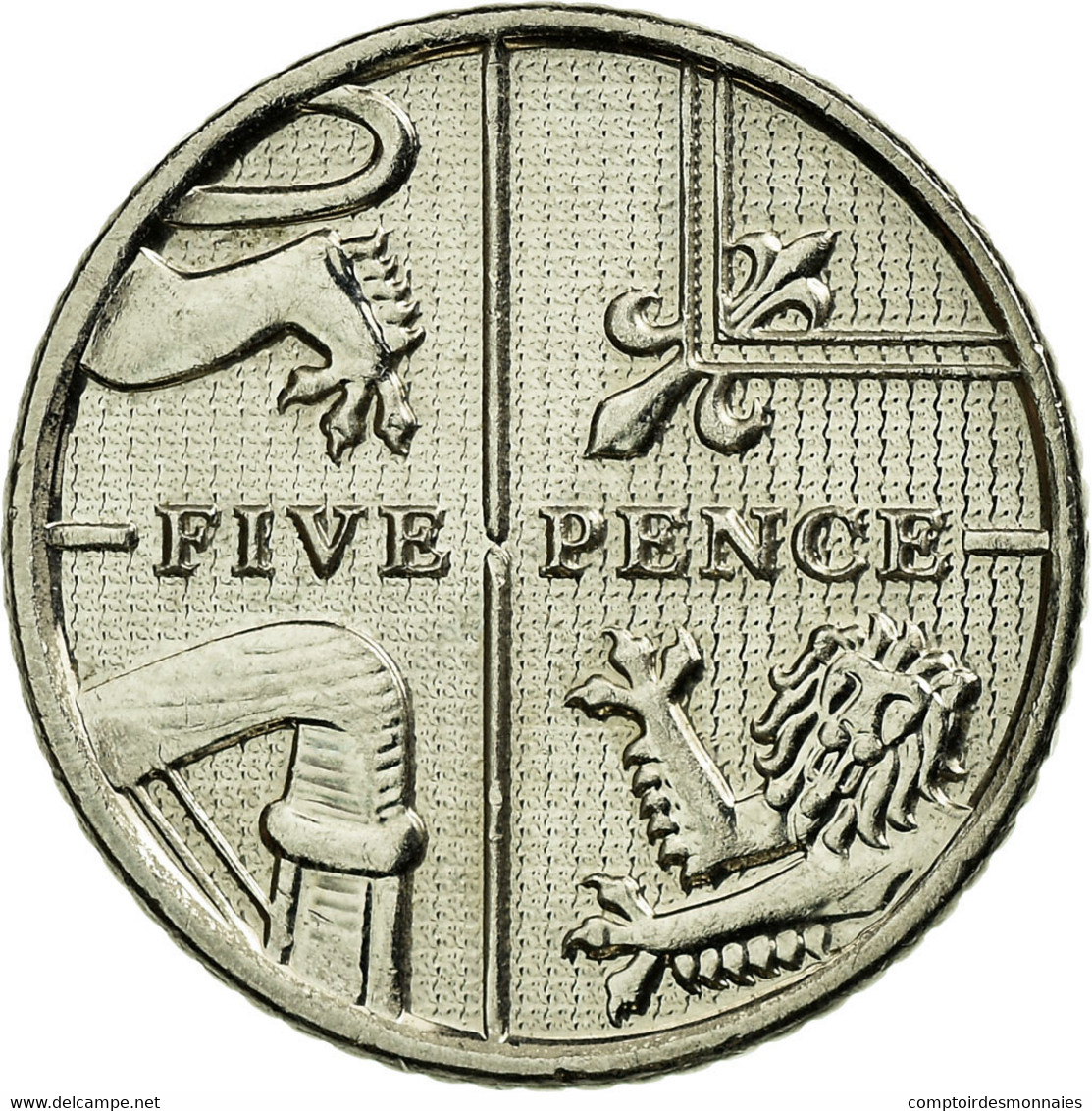 Monnaie, Grande-Bretagne, 5 Pence, 2014, TTB+, Copper-nickel - 5 Pence & 5 New Pence