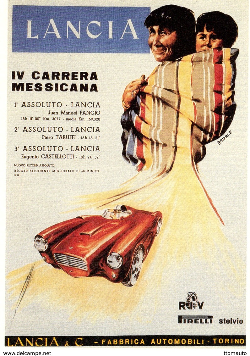 Lancia D24  -  1953 Carrera Panamericana  -  CPM - Autres & Non Classés
