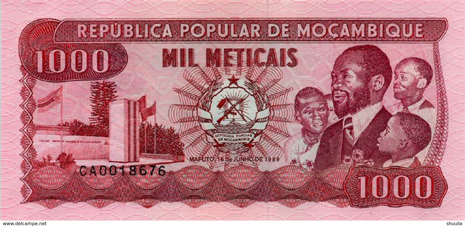 Mozambique 1000 Meticais 1989  Pick 132c UNC - Mozambique