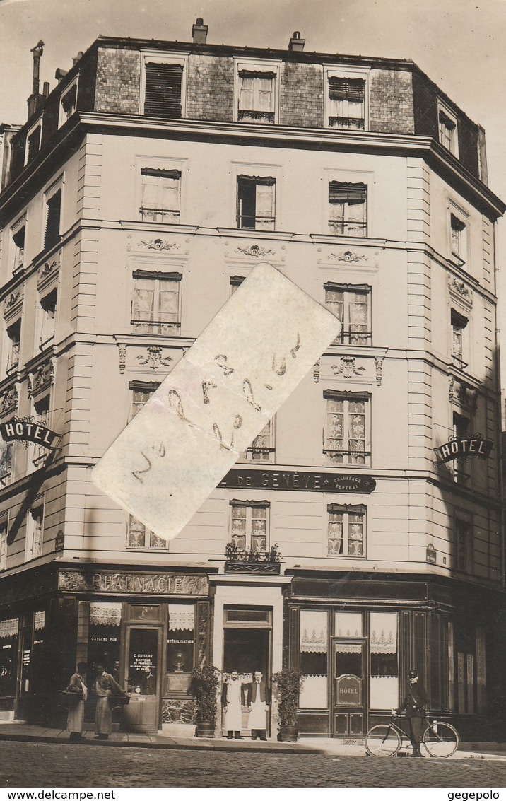 PARIS  - Hôtel De Genève Et Pharmacie         ( Carte Photo ) - Pubs, Hotels, Restaurants