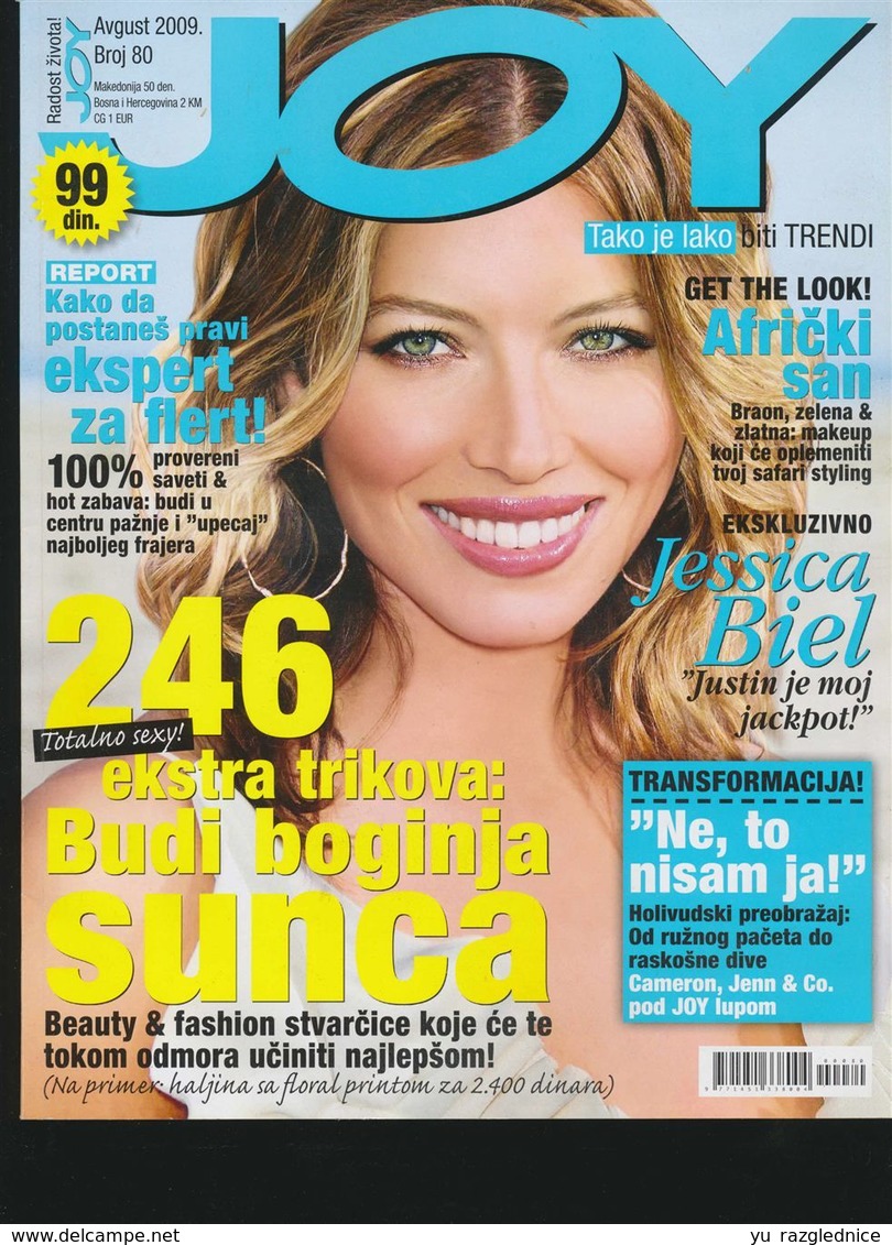 Jessica Biel - JOY - Serbian August 2009 VERY RARE - Magazines