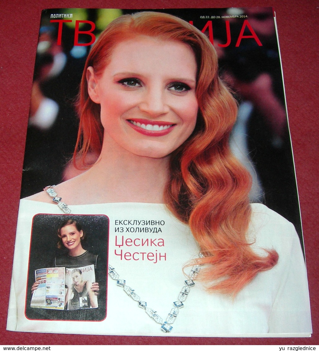 Jessica Chastain TV REVIJA Serbian November 2014 RARE - Magazines