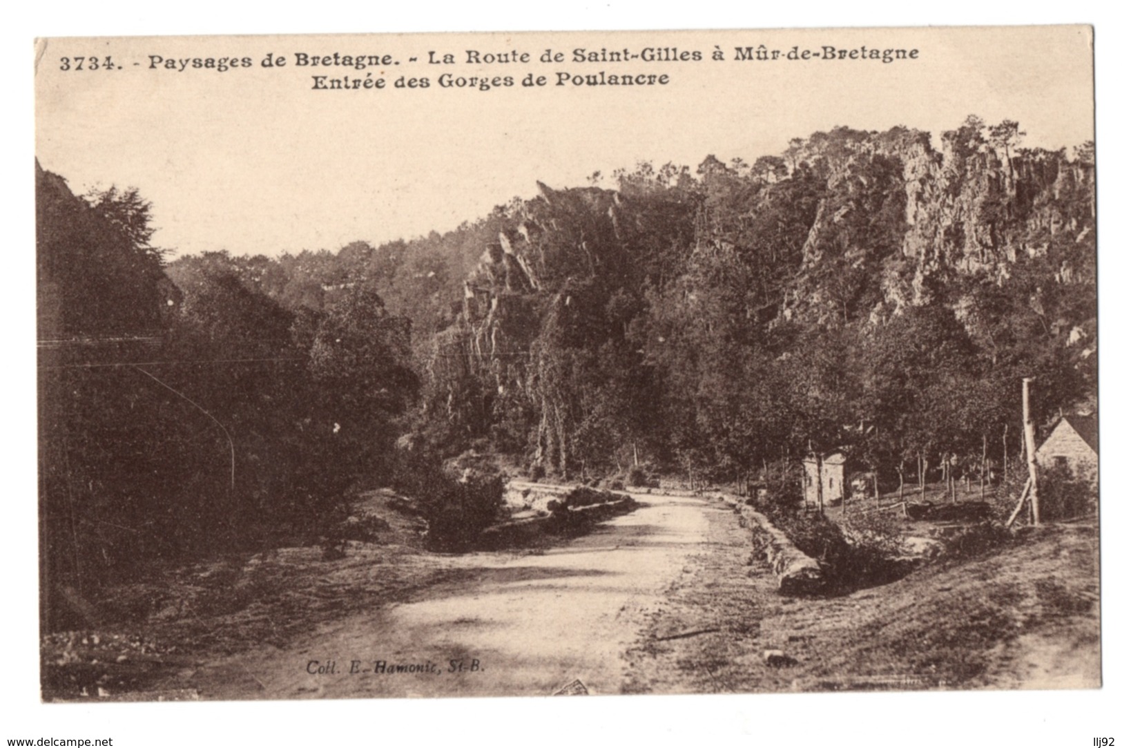 CPA 22 - SAINT GILLES (Côtes D'Armor) - 3734. Entrée Des Gorges De Poulancre, Route De St-Gilles à Mur De Bretagne - Saint-Gilles-Vieux-Marché