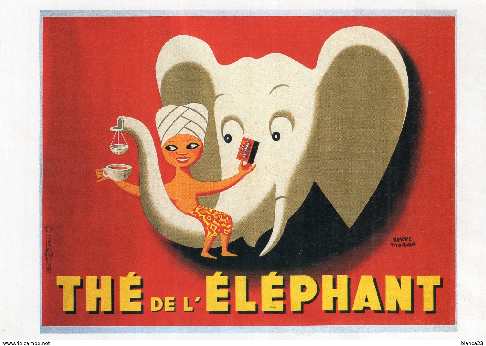 B56708 CPM Thé De L'Elephant, Affiche De Hervé Morvan - Autres & Non Classés