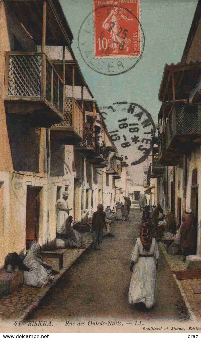 CPA Algérie Biskra Rue Des Oueds Nails - Biskra