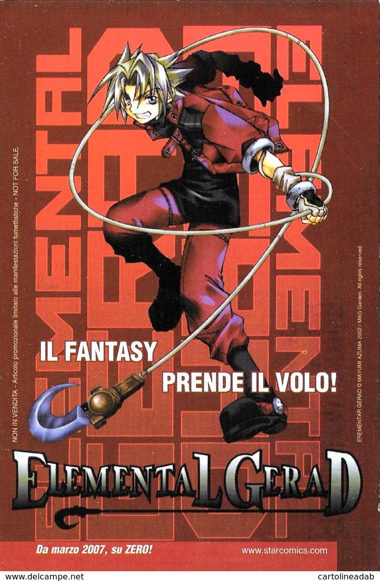 [MD3130] CPM - FUMETTI - ELEMENTAL GERAD - COLLECTORS POSTCARD - STARCOMICS - FANTASY - Non Viaggiata - Bandes Dessinées