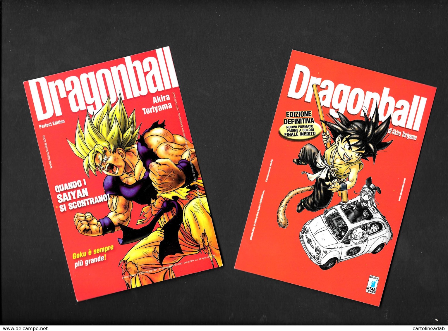 [MD3140] CPM - FUMETTI - 2 CARTOLINE - MANGA ANIME FANTASY - DRAGONBALL - COLLECTORS POSTCARD - Non Viaggiata - Fumetti