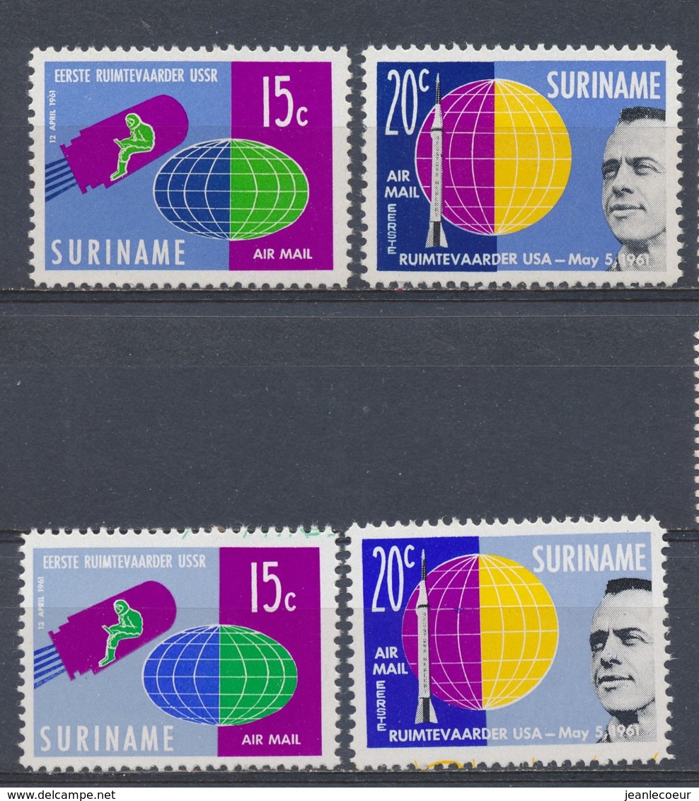 Suriname/Surinam 1961 Mi: 406+407 + A Yt: TA26-27 Nvph: LP33-34 + 33a-34a (PF/MNH/Neuf Sans Ch/nuovo Senza C./**)(4406) - Surinam ... - 1975