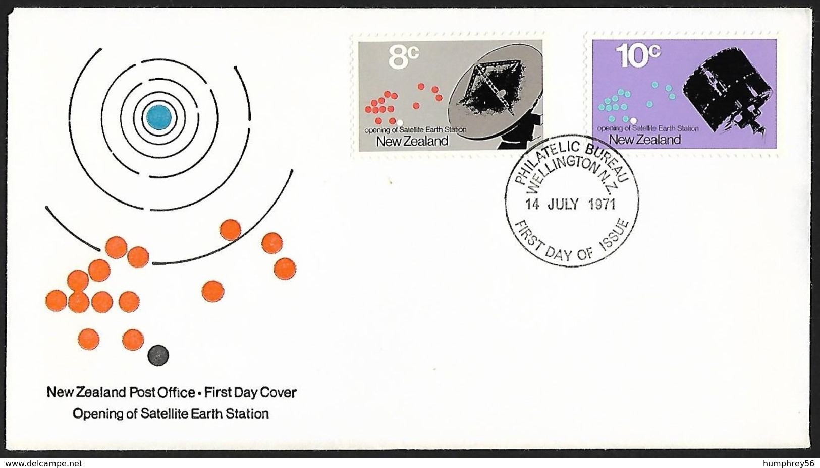 1971 - NEW ZEALAND - FDC Communication + SG 958/959 [New Zealand Station] + WELLINGTON - FDC