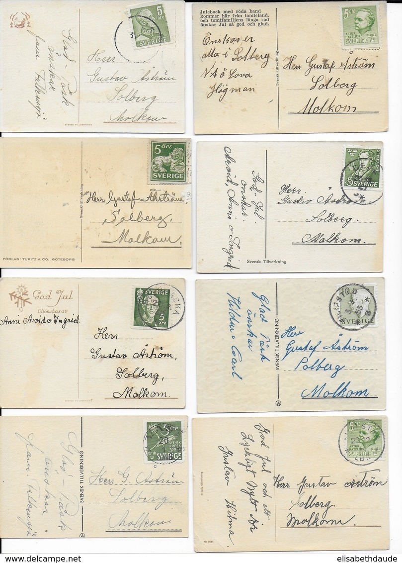 SUEDE / SVERIGE - 11 CARTES MINIATURES De VOEUX TOUTES VOYAGEES - Other & Unclassified