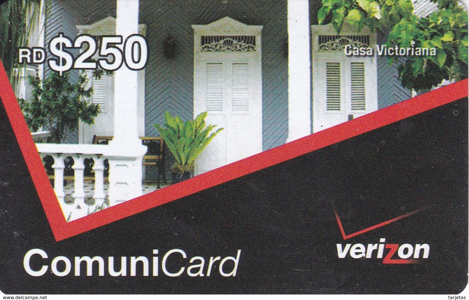 TARJETA DE LA REPUBLICA DOMINICANA DE UNA CASA VICTORIANA DE VERIZON - Dominicana