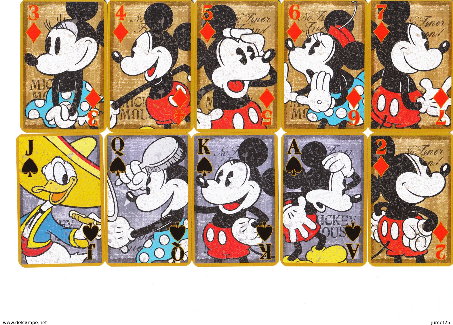 Jeu De Carte 52 Cartes + 3 Jokers + 1 Joker En 3D - Disney - Mickey - 54 Cards