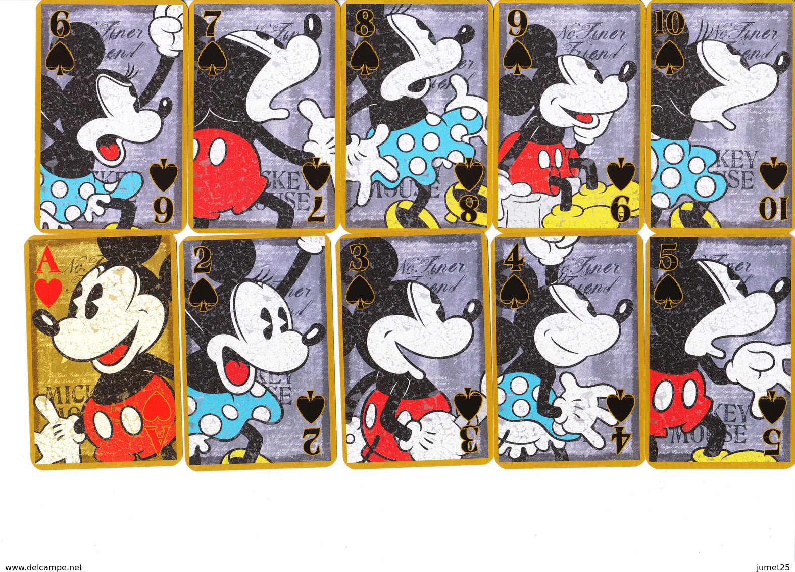 Jeu De Carte 52 Cartes + 3 Jokers + 1 Joker En 3D - Disney - Mickey - 54 Cards