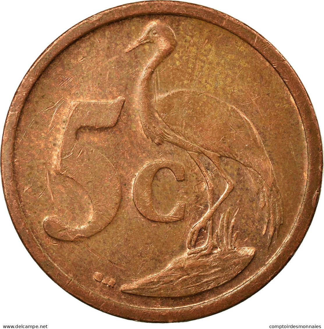 Monnaie, Afrique Du Sud, 5 Cents, 2008, Pretoria, TB+, Copper Plated Steel - Afrique Du Sud