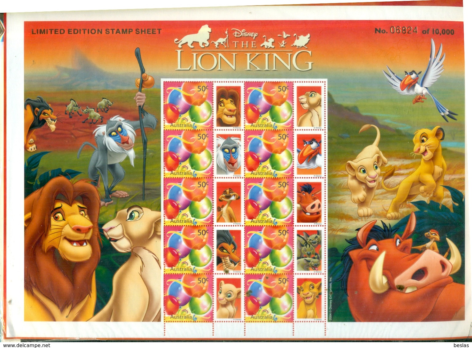 AUSTRALIA THE LION KING 1 BF SPECIAL NEUF A PARTIR DE 2.50 EUROS - Blocs - Feuillets