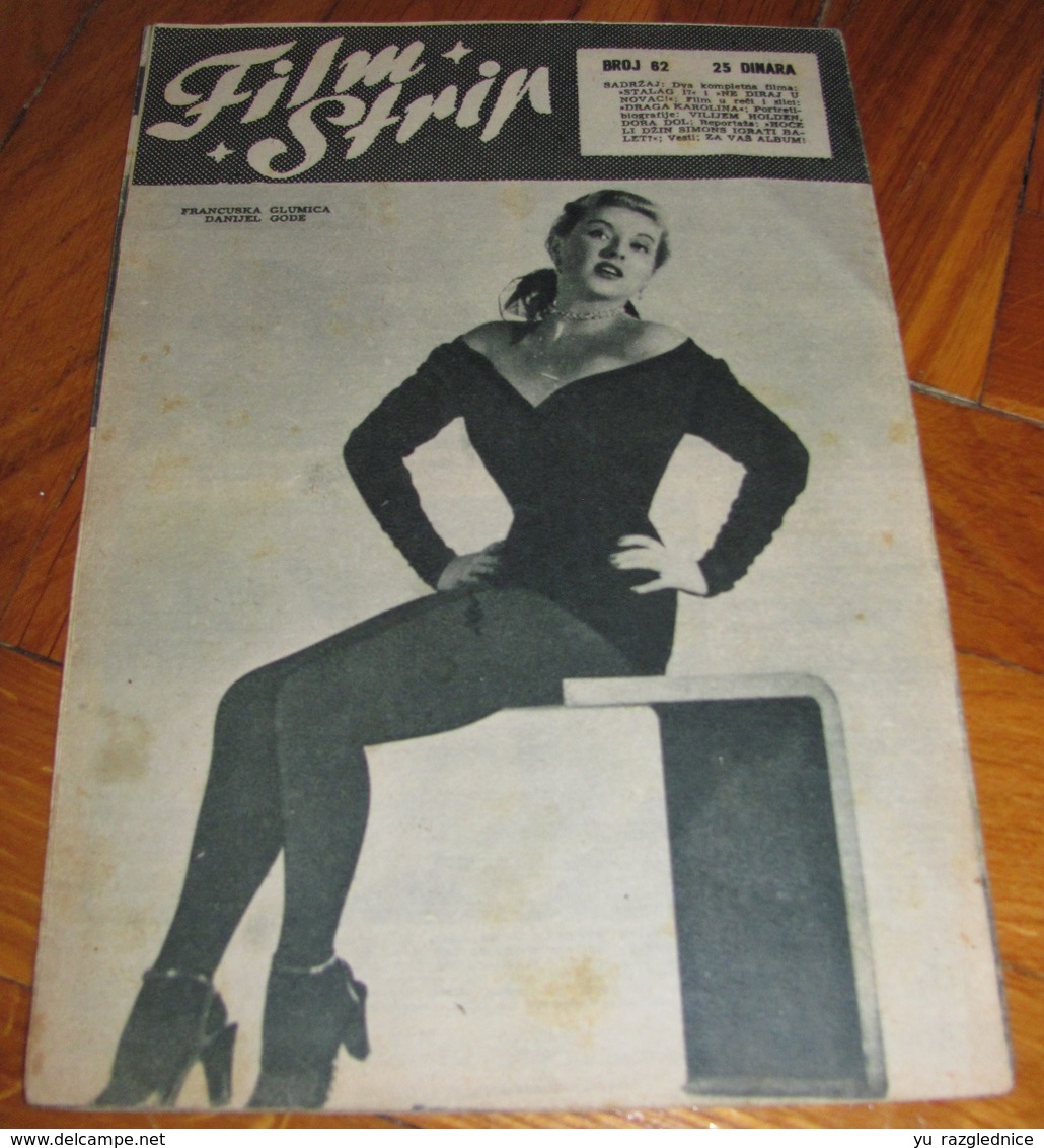 Kathleen Hughes John Forsythe Danielle Godet FILM STRIP Yugoslavian August 1954 EXTREMELY RARE - Magazines