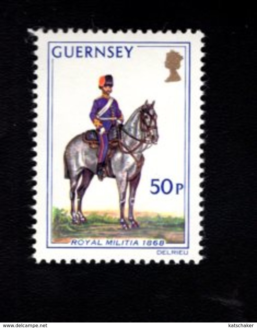 756666428 1974 1978  SCOTT 109 POSTFRIS  MINT NEVER HINGED EINWANDFREI  (XX) MILITIA SOLDIER ON HORSE - Guernsey