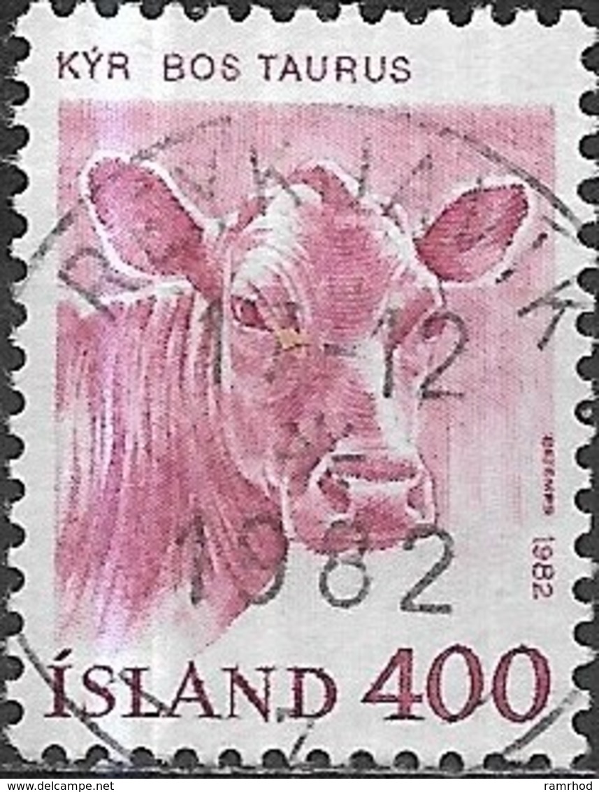 ICELAND 1982 Domestic Animals - 400a. Cow FU - Oblitérés