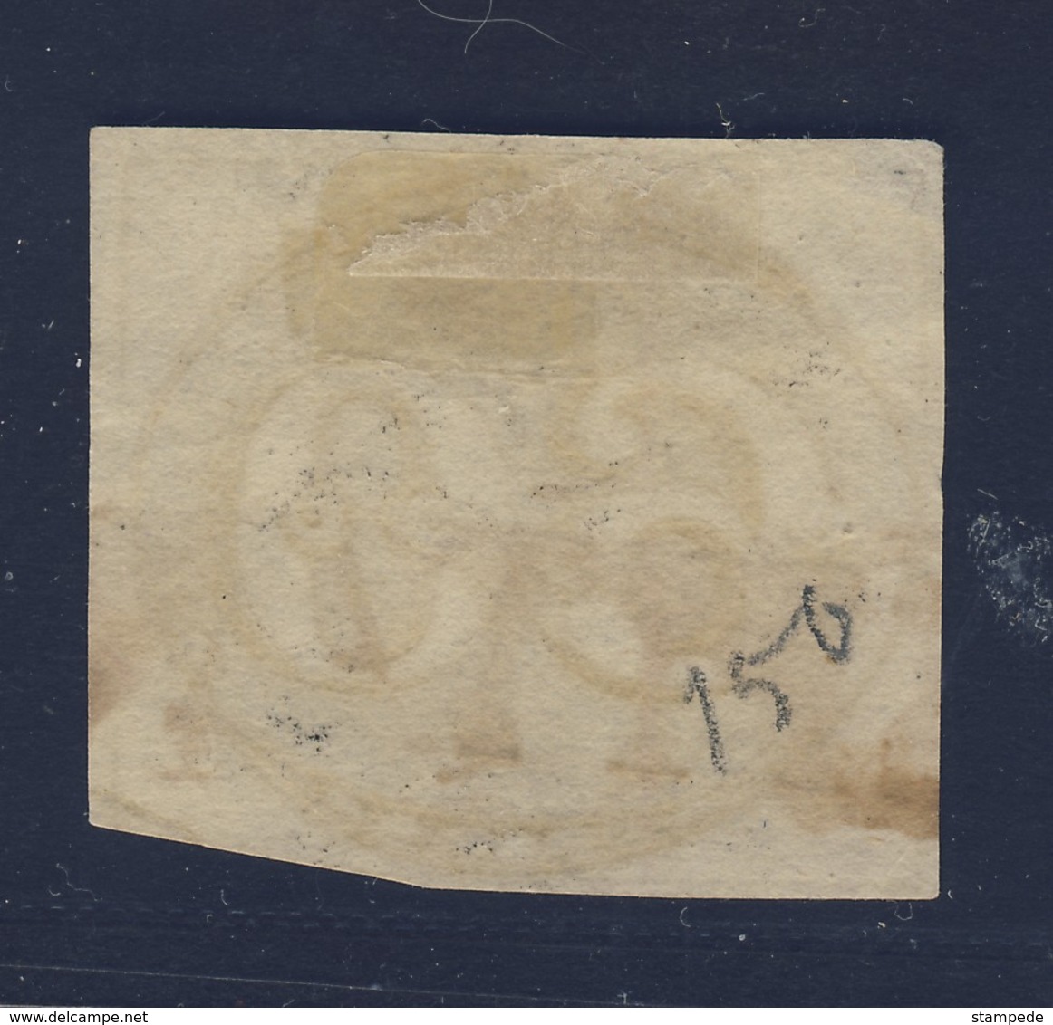 21448 -BRAZIL 1842 - #2  "OLHO DE BOI 60 REIS"  USED W/ CLIPPING ON BOTTOM RIGHT CORNER - Usati