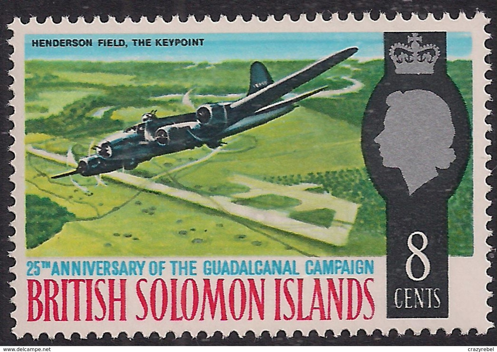 British Solomon Islands 1967 QE2 8ct Pacific War Umm SG 160 ( L1220 ) - British Solomon Islands (...-1978)