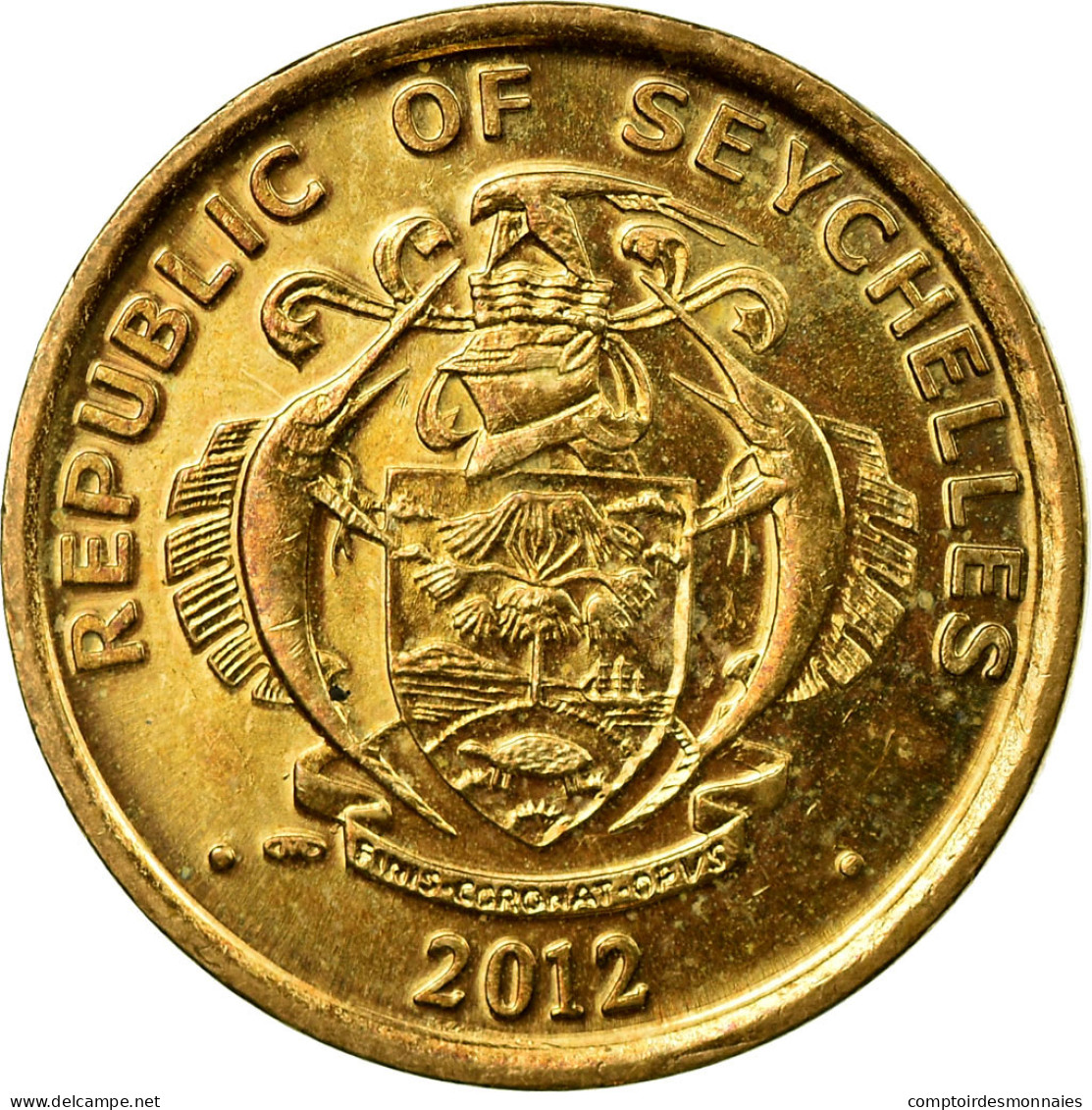 Monnaie, Seychelles, 5 Cents, 2012, British Royal Mint, TTB, Laiton - Seychellen
