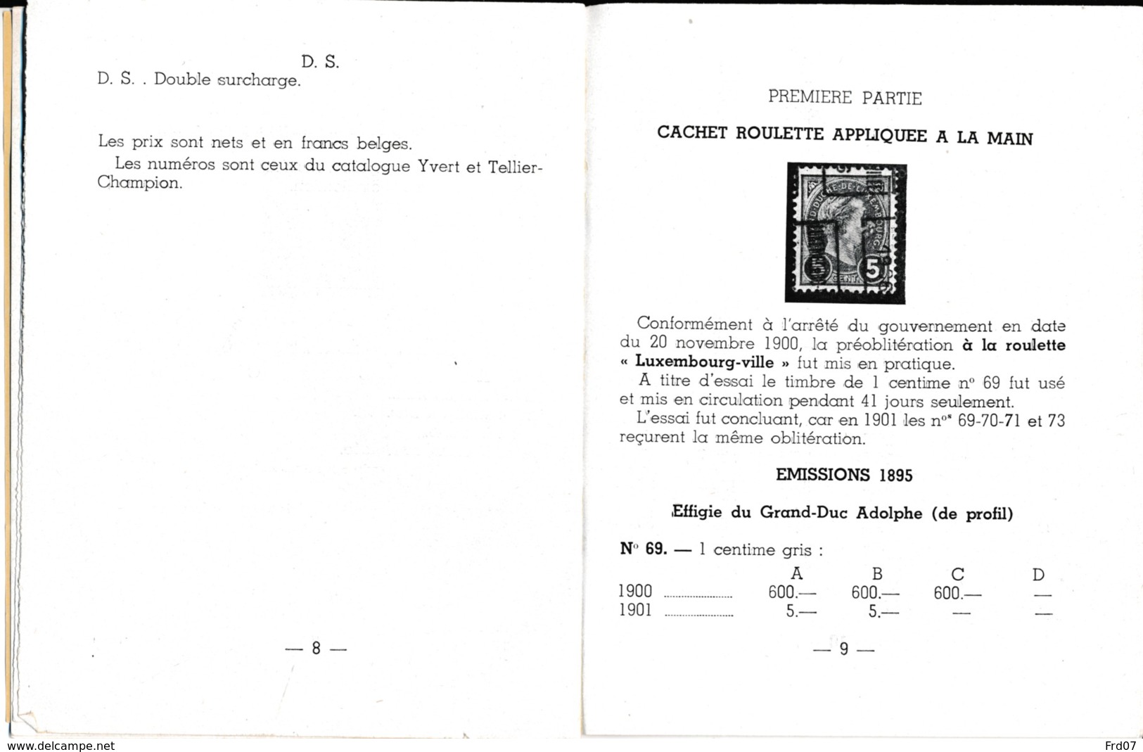 Catalogue - Les Préoblitérations Du Grand-duché De Luxem-bourg 1900 à 1928 -  J. Yperman 1943 - Voorafgestempeld