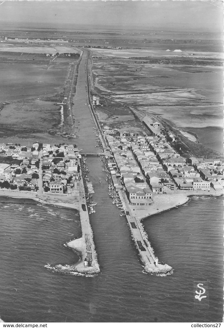 30-LE-GRAU-DU-ROI- VUE SUR LE CENTRE VILLE- LE PORT SUR LE VIDOURIE ET LES JETEES - Le Grau-du-Roi