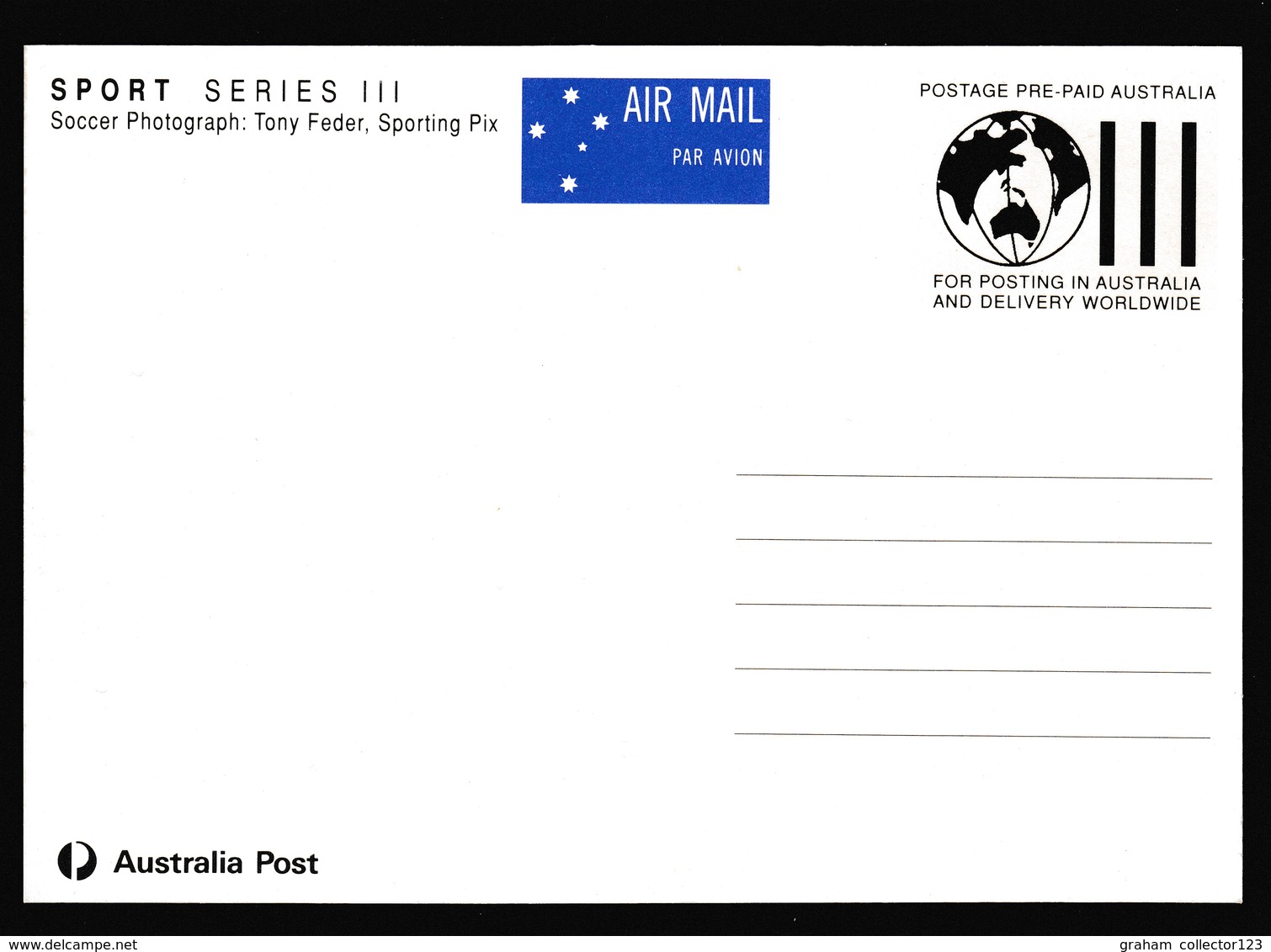 Australian Australia Maxi Postcard 1991 Football Footballers Soccer Sport Series Parramatta NSW - Cartas Máxima